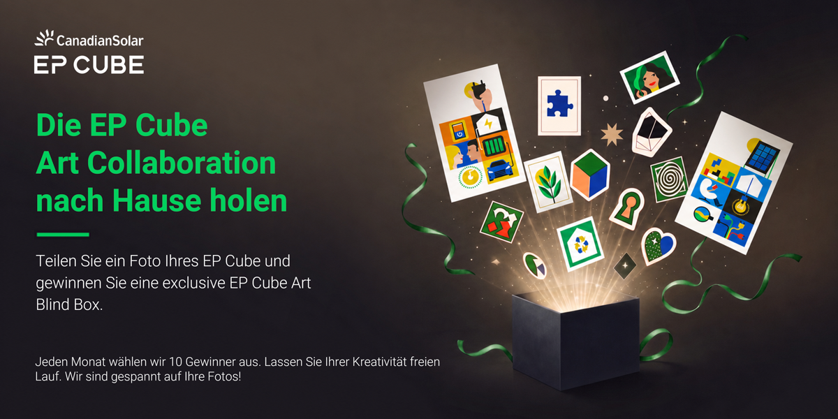 EP Cube 'Unlock Your Wonder Cube' Poster zur Bewerbung des Fotowettbewerbs zum Gewinn einer EP Cube Art Blind Box.